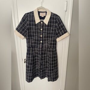 Gal Meets Glam Plaid Tweed Dress